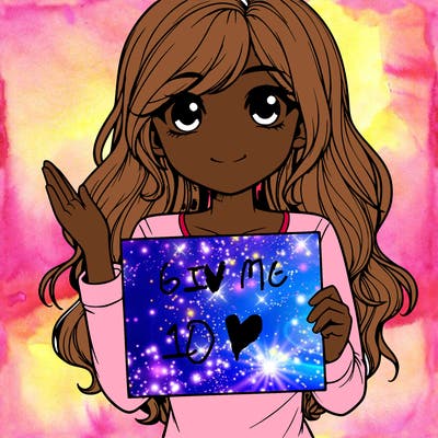 realistic girl holding up a plain sign