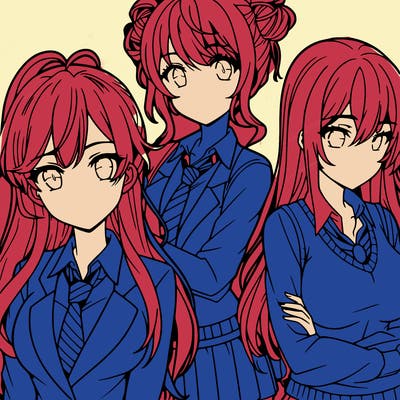 anime girls teenagers