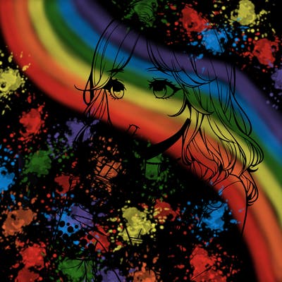 realistic girl drinking boba tea