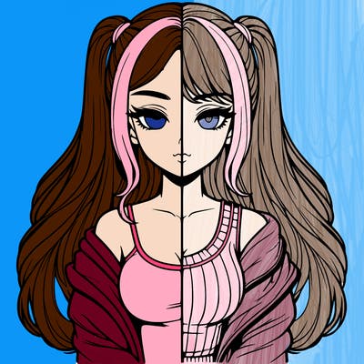 realistic girl split