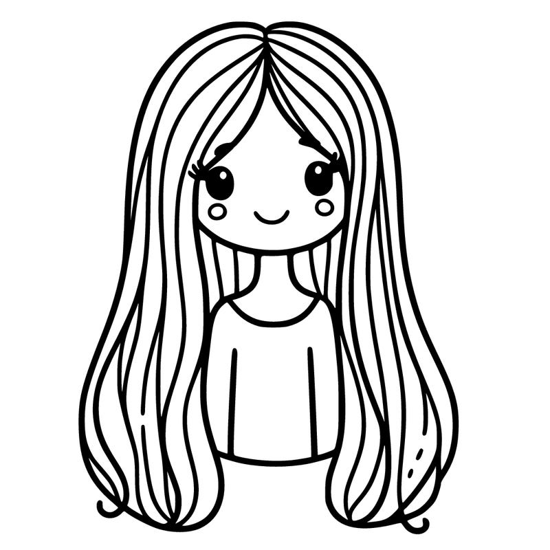girl with long hair