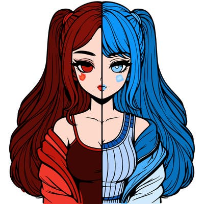 realistic girl split