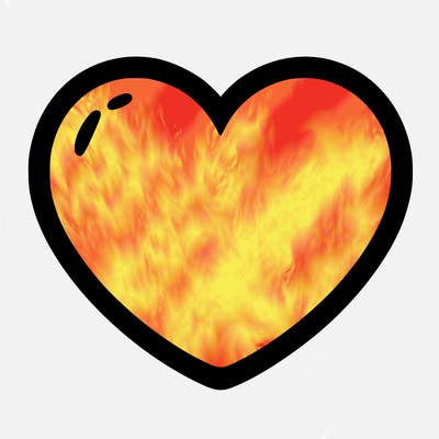 a blank heart