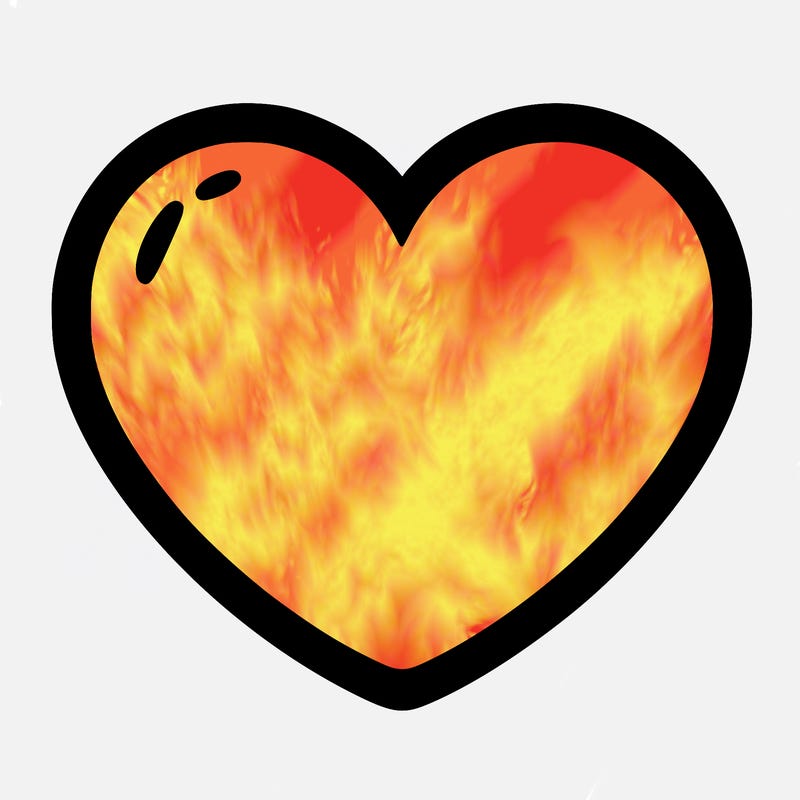 a blank heart