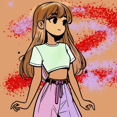 girl in a cute crop top