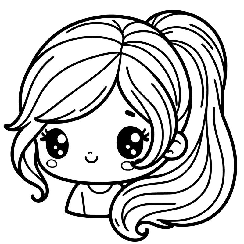 baby girl with long hair