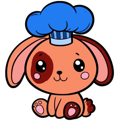 bunny with a chef’s hat