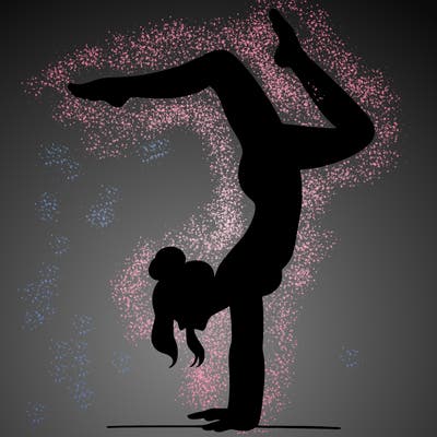 a woman doing a handstand