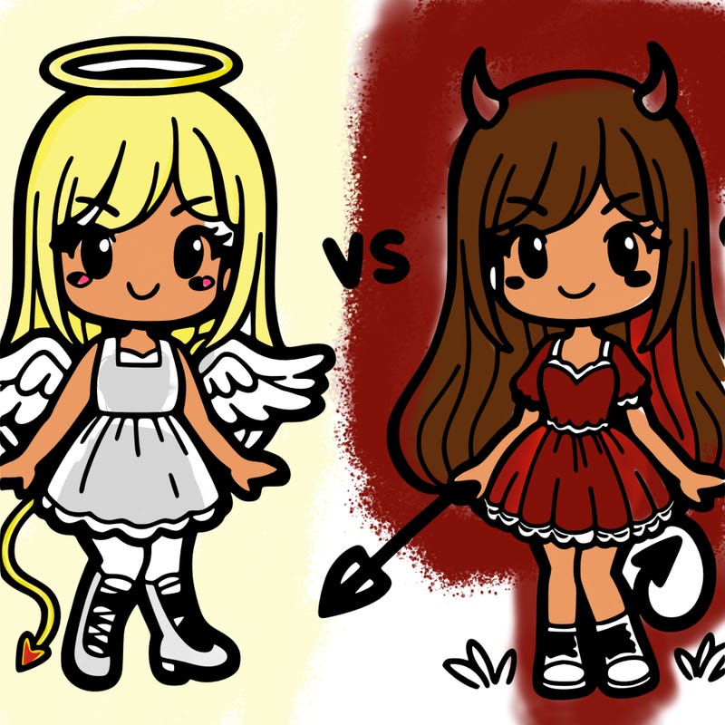 angel vs devil girl
