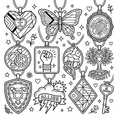 Explore a beautiful collection of Pride-themed pendants designed especially for seniors. Each piece celebrates love, diversity, and community, offering a meaningful and relaxing coloring experience.