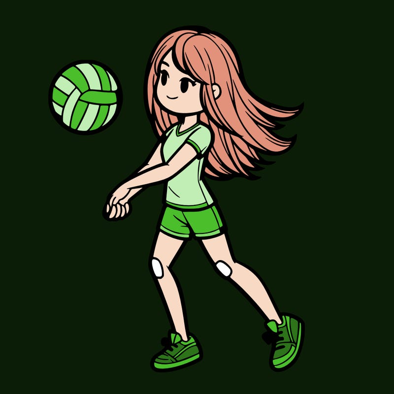 volleyball girl realistic