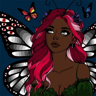 butterfly fairy realistic girl