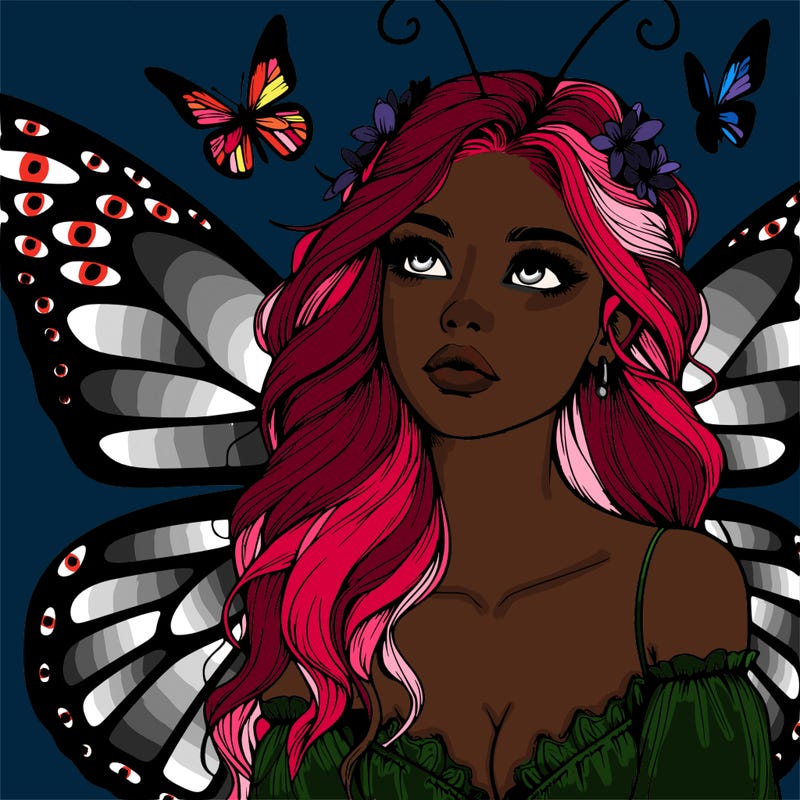 butterfly fairy realistic girl