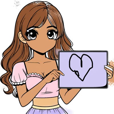 realistic pretty girl holding blank sign