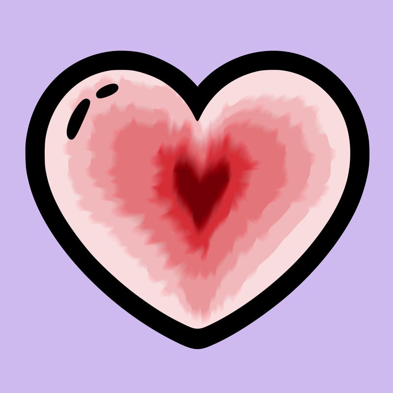 a blank heart