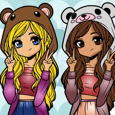 teen girl in animal costume