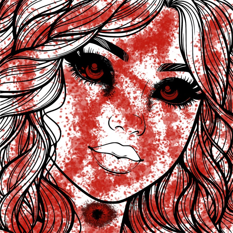 beautiful realistic girl close up to the camera with wavy hair,