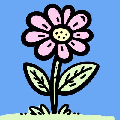 simple flower drawing