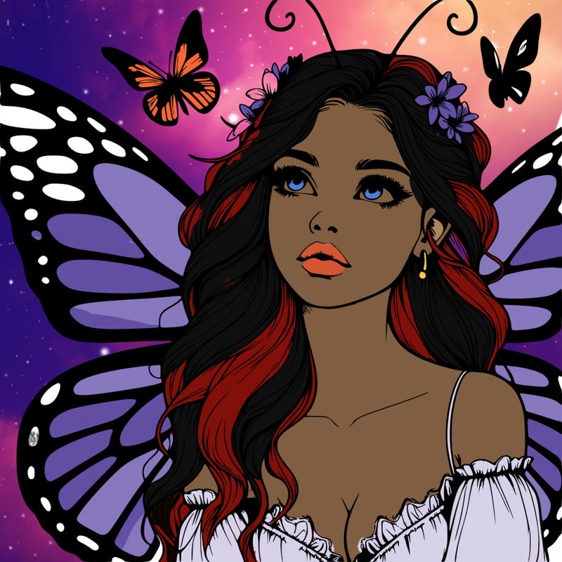 butterfly fairy realistic girl