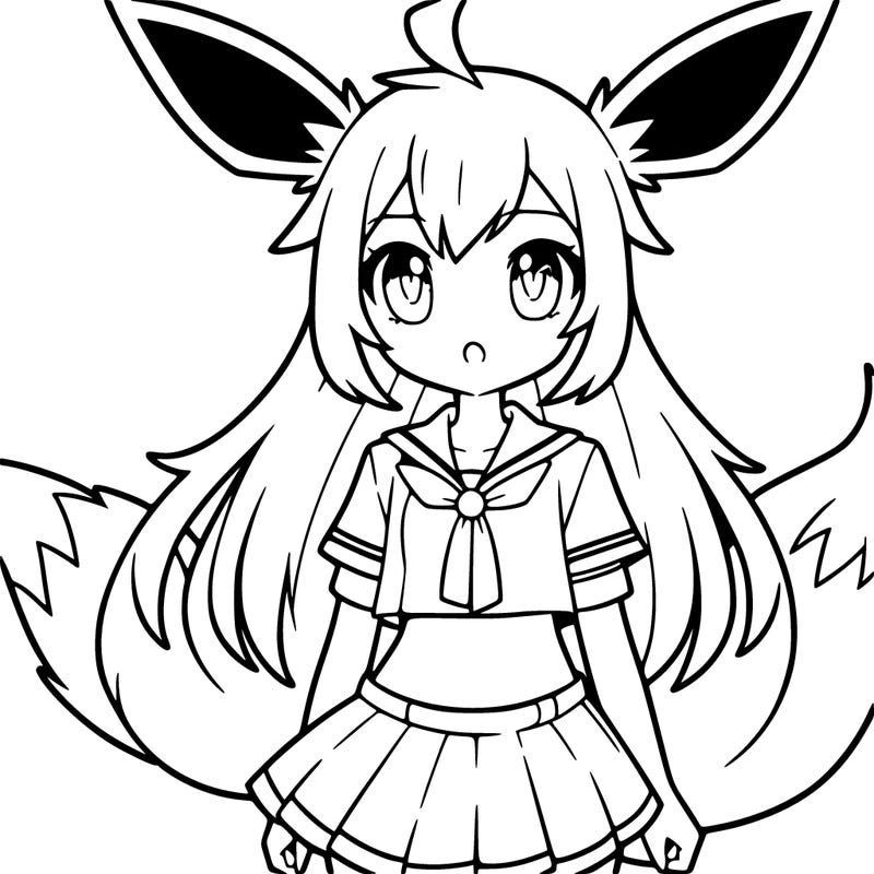 anime girl eevee