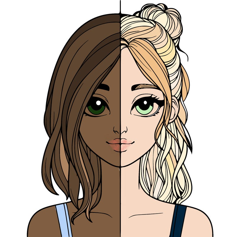 realistic girl split