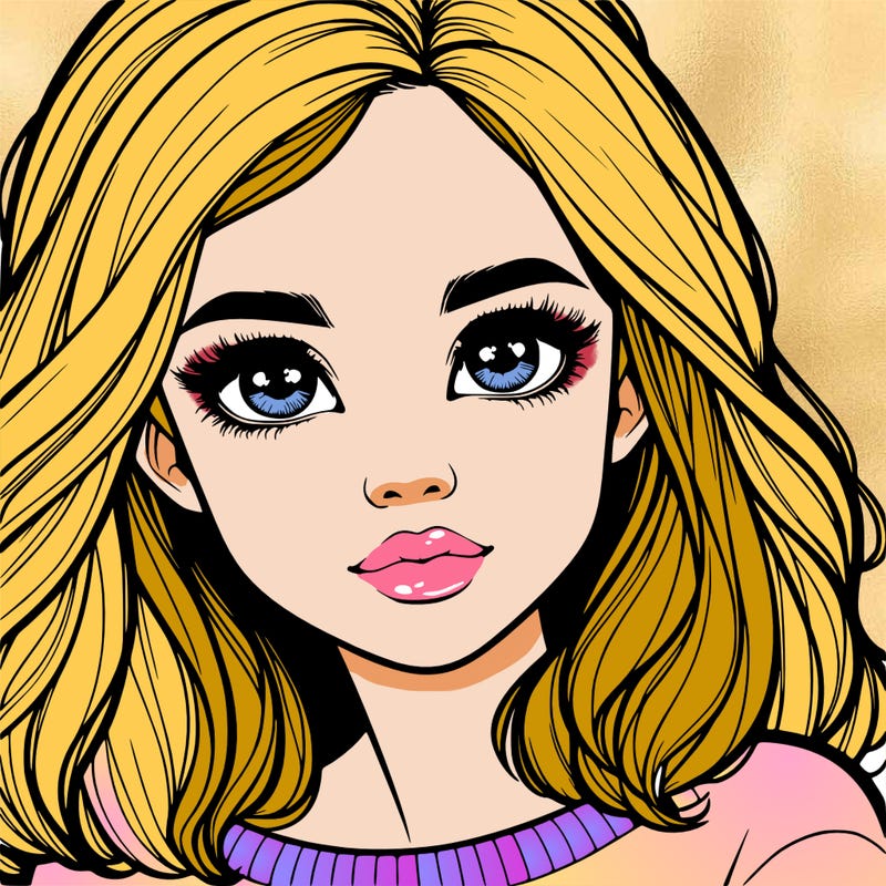 realistic girl whith cute eyes