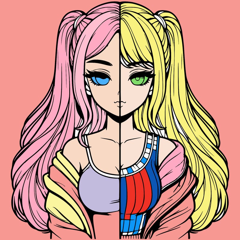 realistic girl split