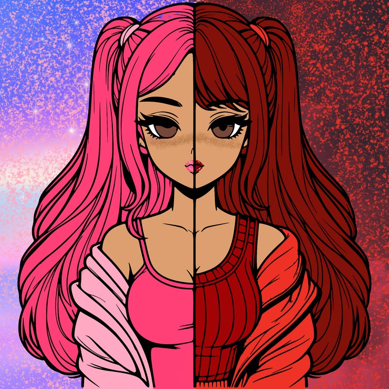 realistic girl split