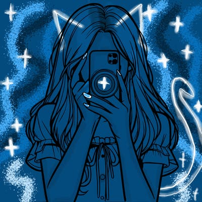 a realistic girl holding her phone taking pictures