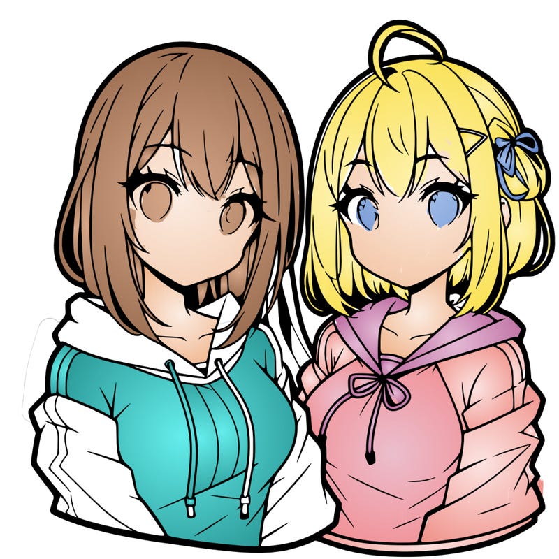 2 girls anime
