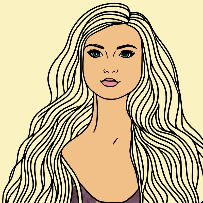 girl with shoulder length hair