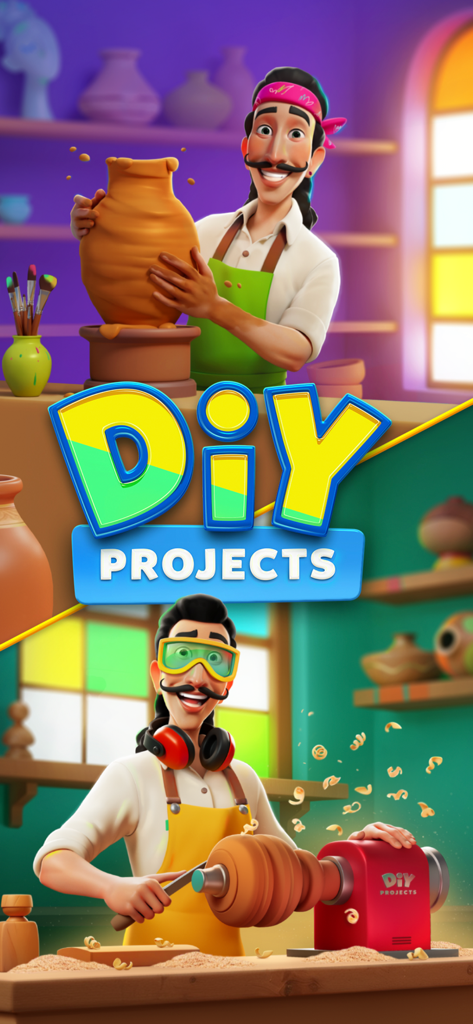 Victor the design genius making pottery and woodworking in the DIY Projects game