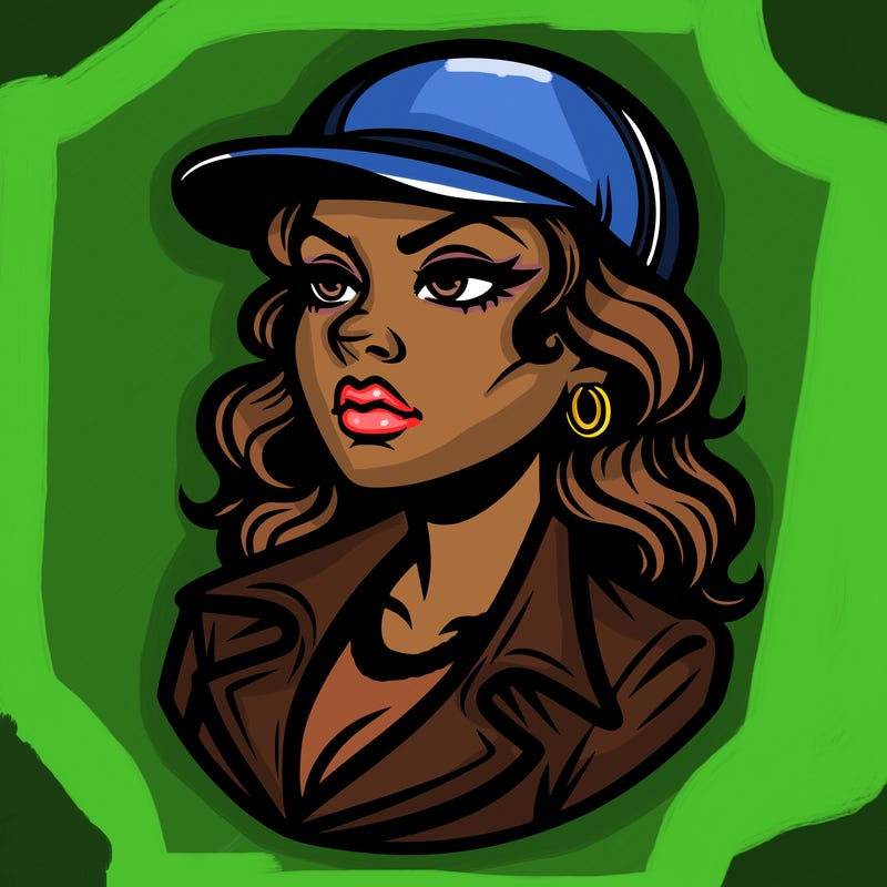 portrait of a gangster woman
