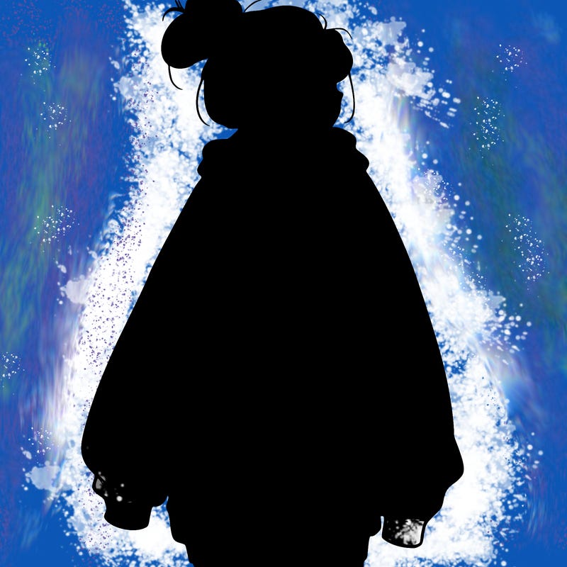 realistic girl with a oversized sweatshirt on and a bun