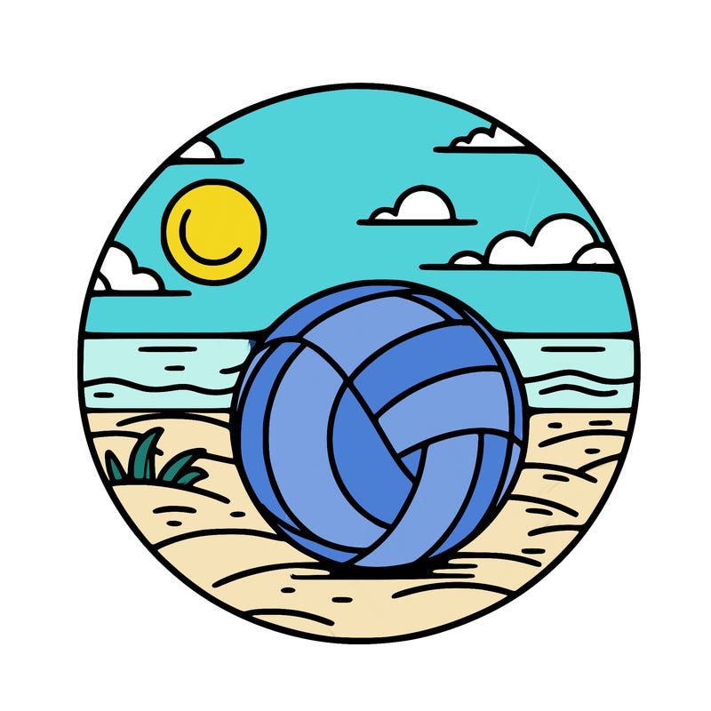 volleyball on a beach