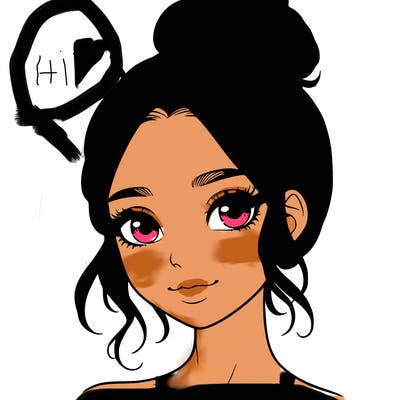 realistic pretty girl with hair in bun