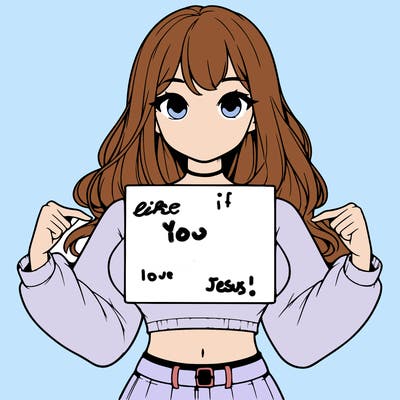 girl holding a blank sign in a long sleeve crop top