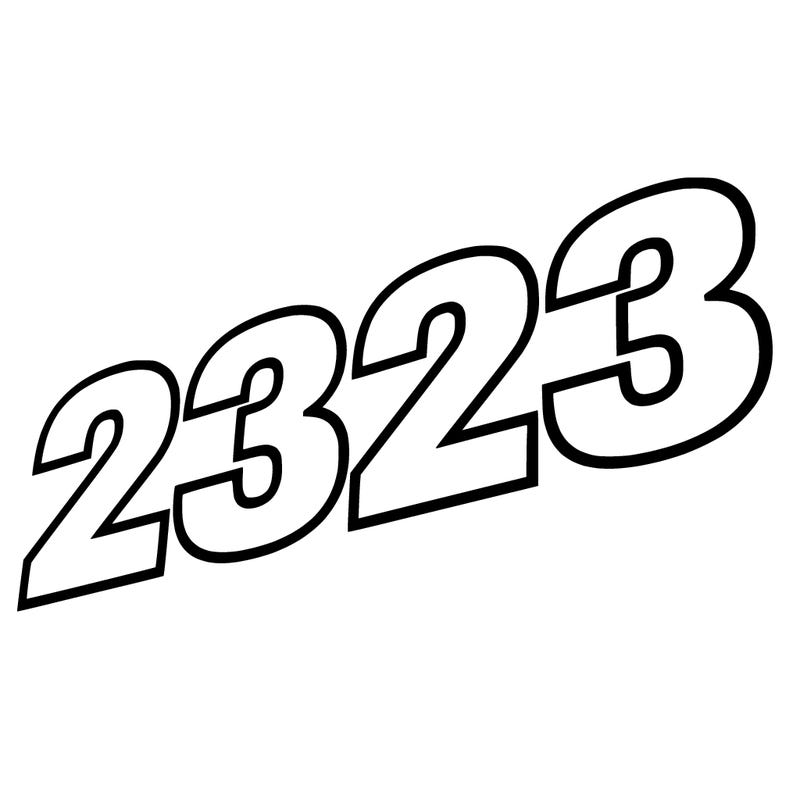 a easy picture that says 2323