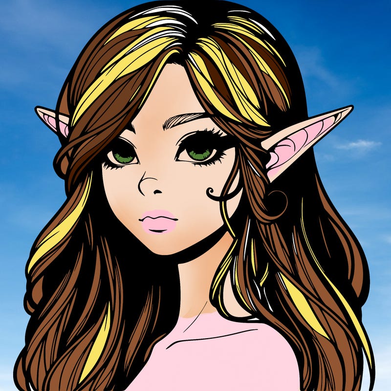 elf girl realistic dark fantasy