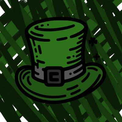 st patrick hat with thin lines