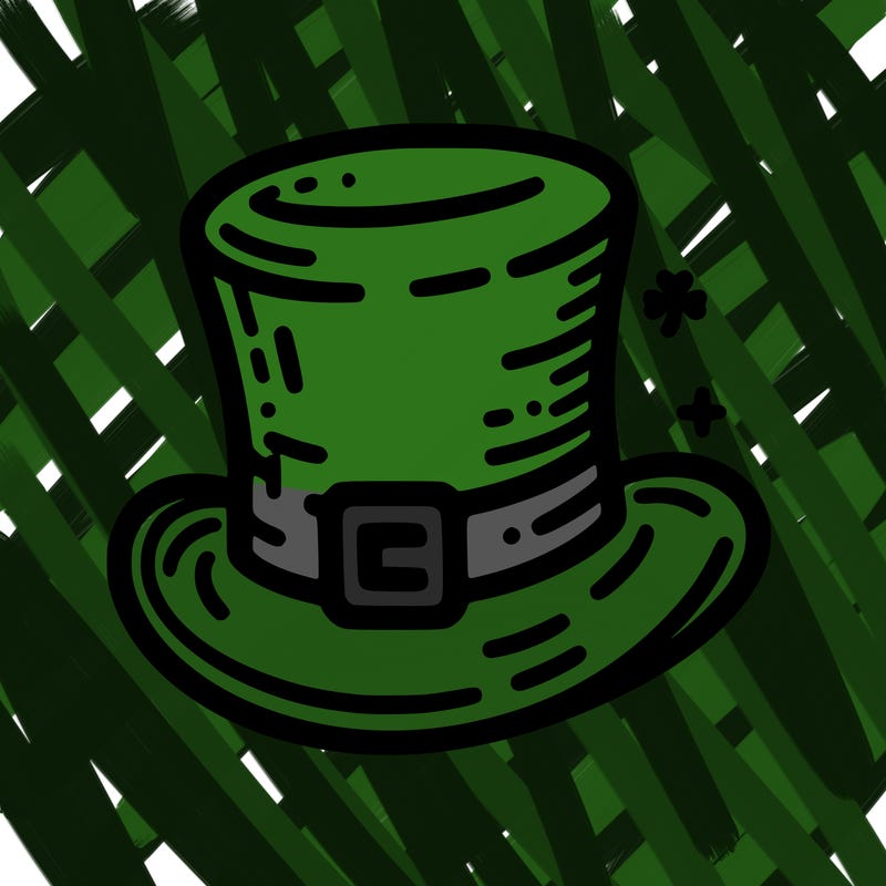 st patrick hat with thin lines