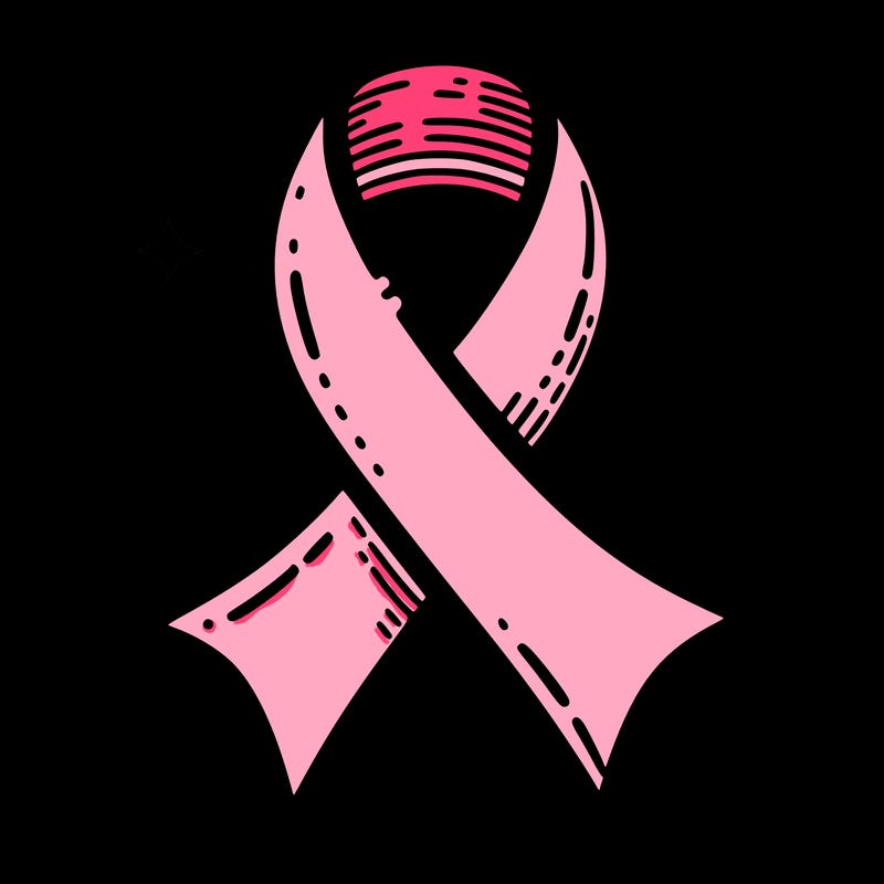 ribbon symbol of national breast cancer awareness month