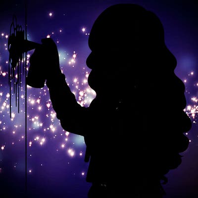 realistic girl with mask spray painting a wall