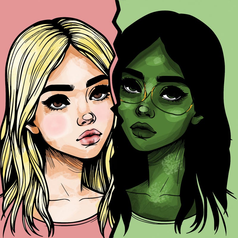 realistic girl split