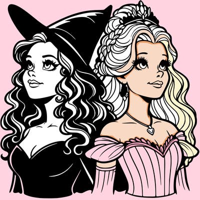 'elphaba and glinda (realistic)