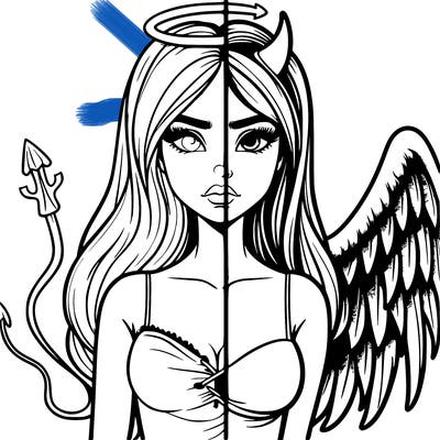 devil vs angel realistic girl