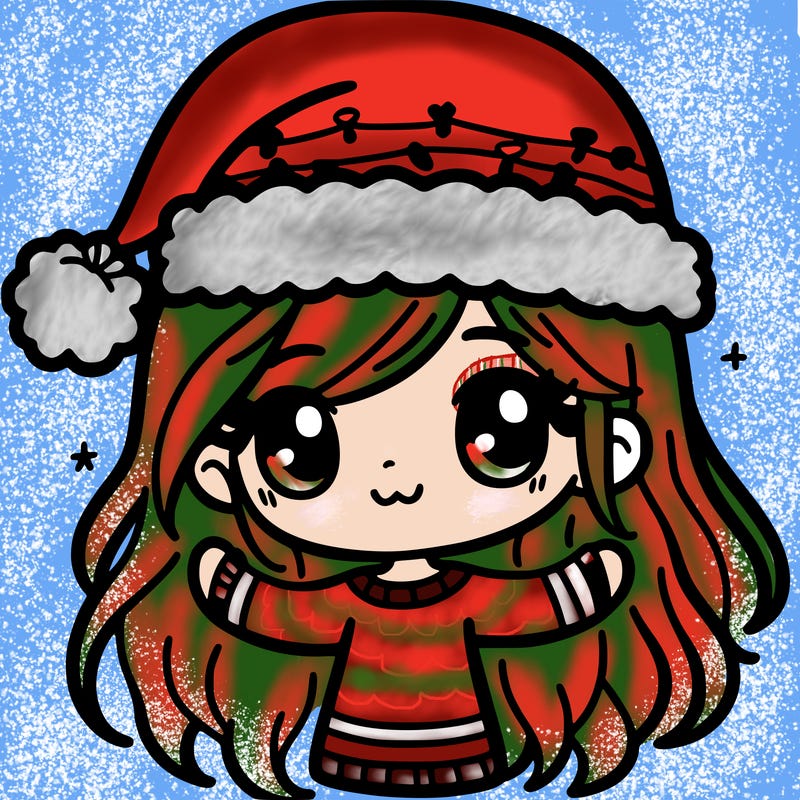girl with christmas hat