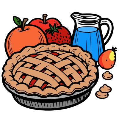 a pie of food