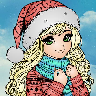 realistic christmas girl