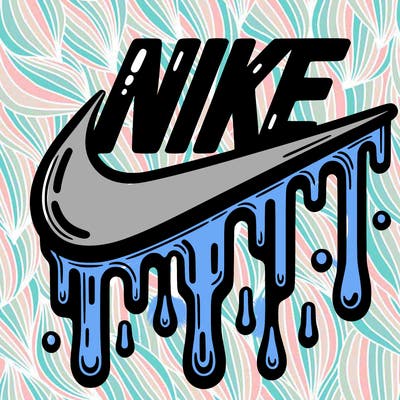 dripping nike logo